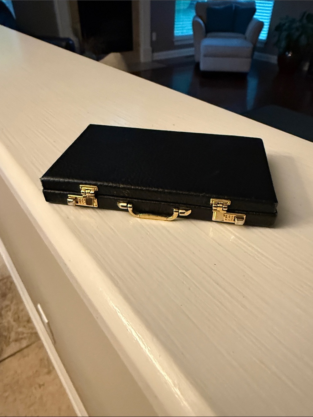 Source Unknown Black Card & Key Holder with Gold Hardware